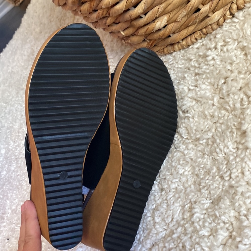 Joli Jolimall Black Faux Leather Platforms - Picture 8 of 10